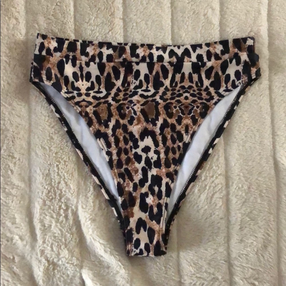 High Waisted Cheetah Bikini Bottoms
